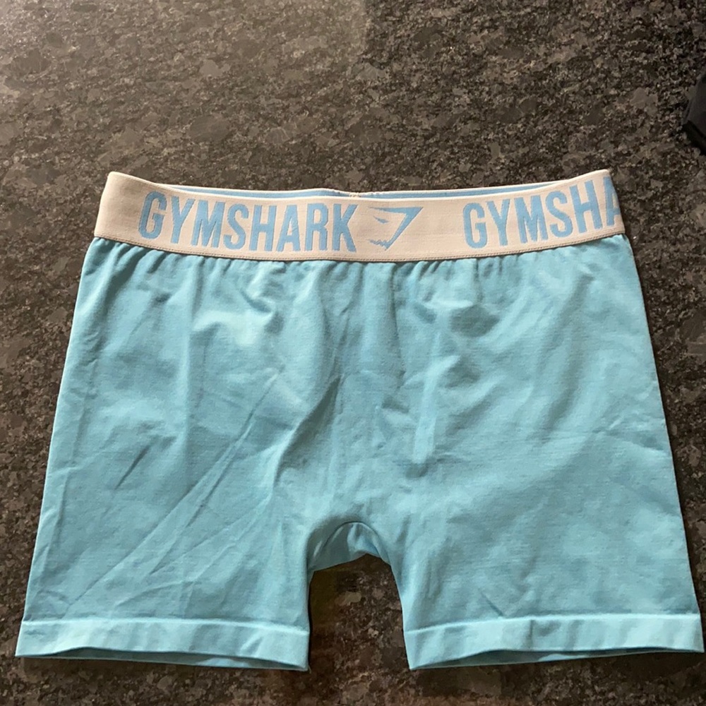 Gymshark Women's Light Blue Seamless Training Shorts